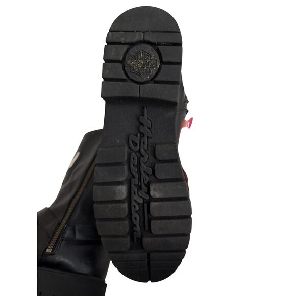 Harley Davidson Boots Zip Up Faux Leather. NICE SZ 7 (big Kid) - Picture 6 of 7